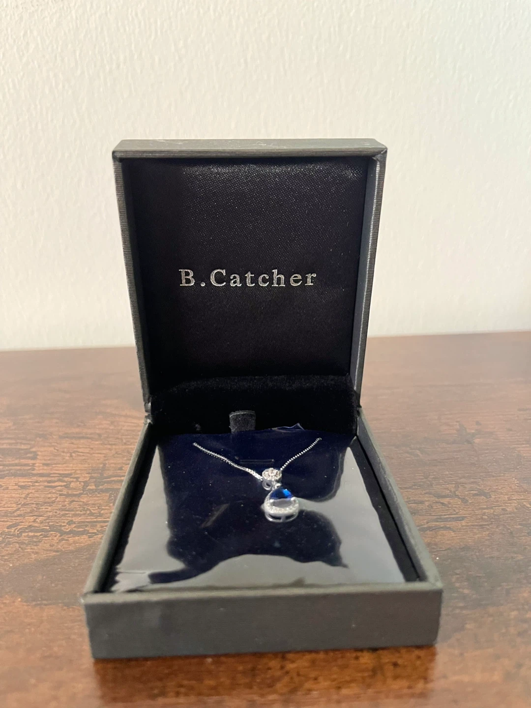 B. Catcher Blue Teardrop CZ Necklace