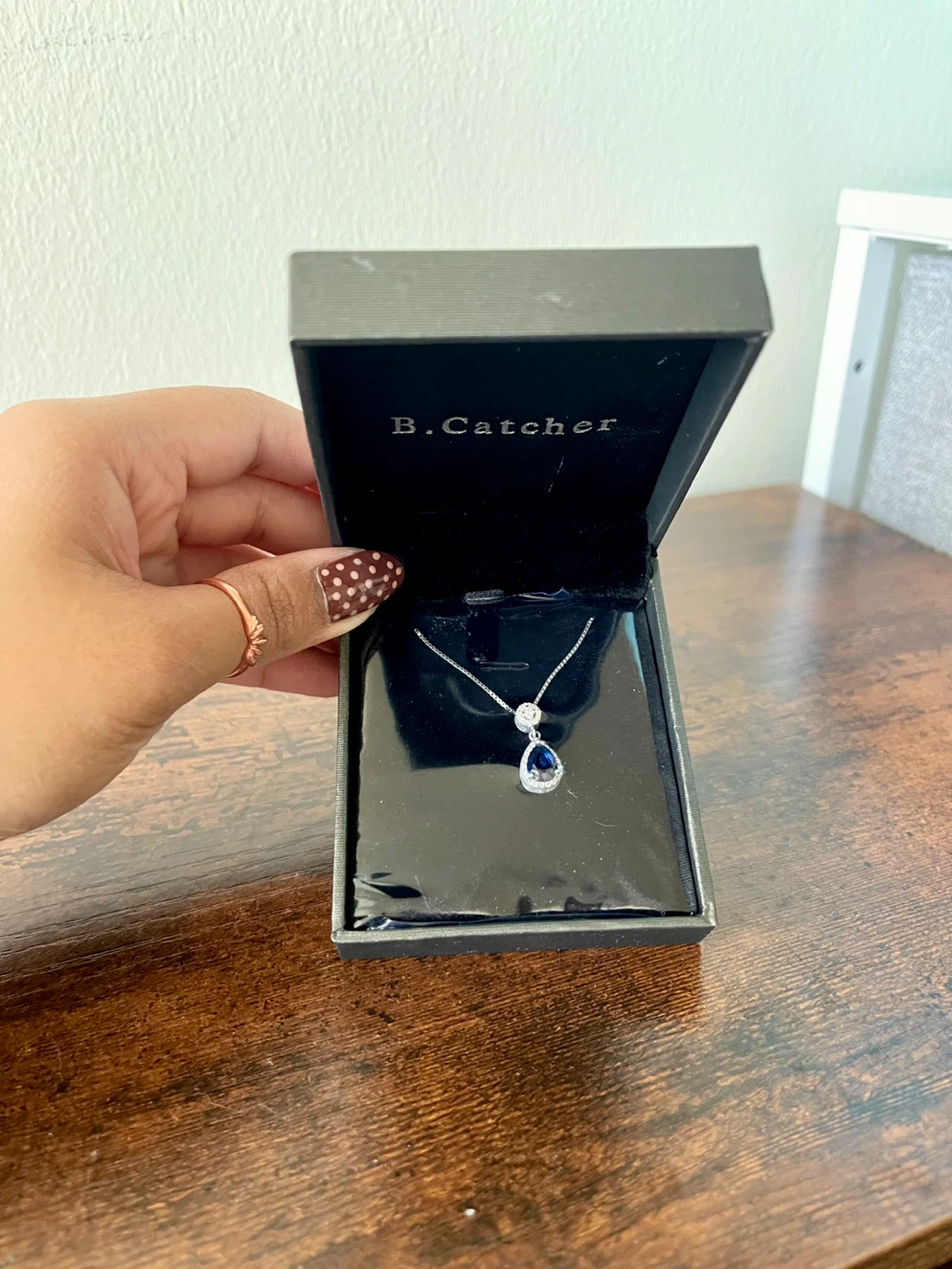 B. Catcher Blue Teardrop CZ Necklace - photo 3