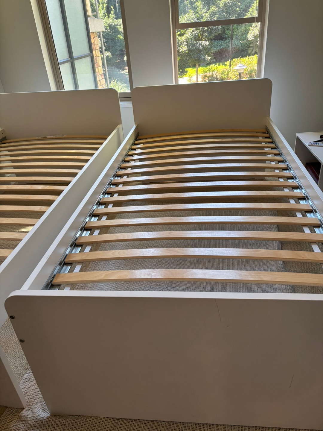 **SET OF 2** IKEA SLÄKT Twin Bed Frame - White - photo 3
