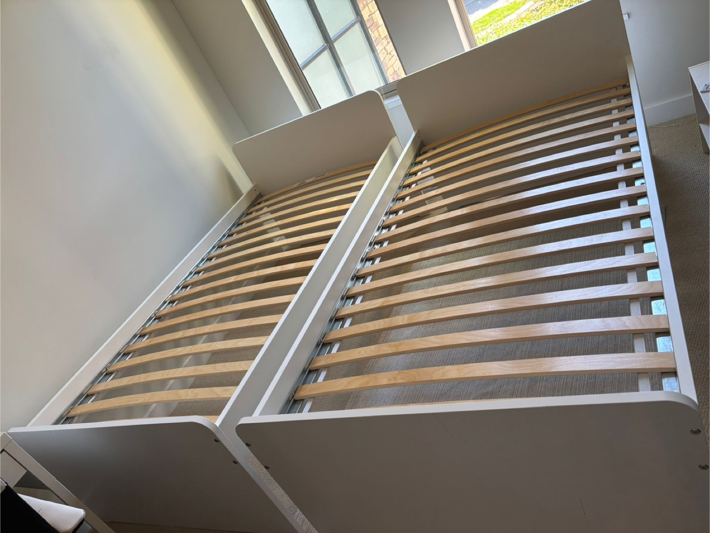 **SET OF 2** IKEA SLÄKT Twin Bed Frame - White