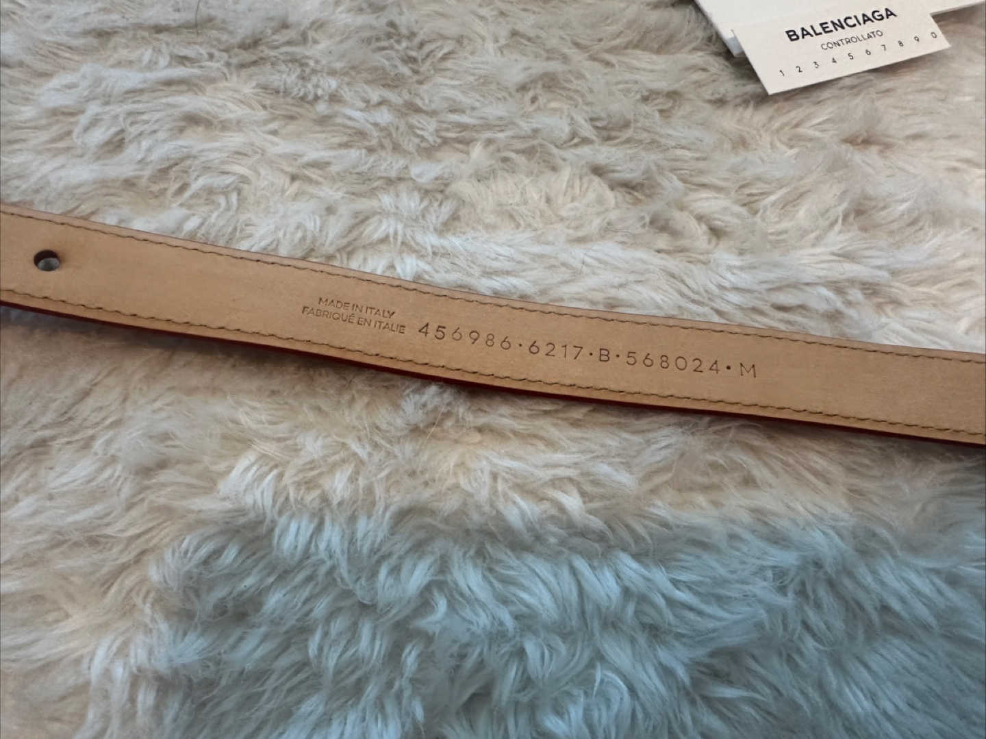 Balenciaga Red Leather Bracelet - Size M - photo 3