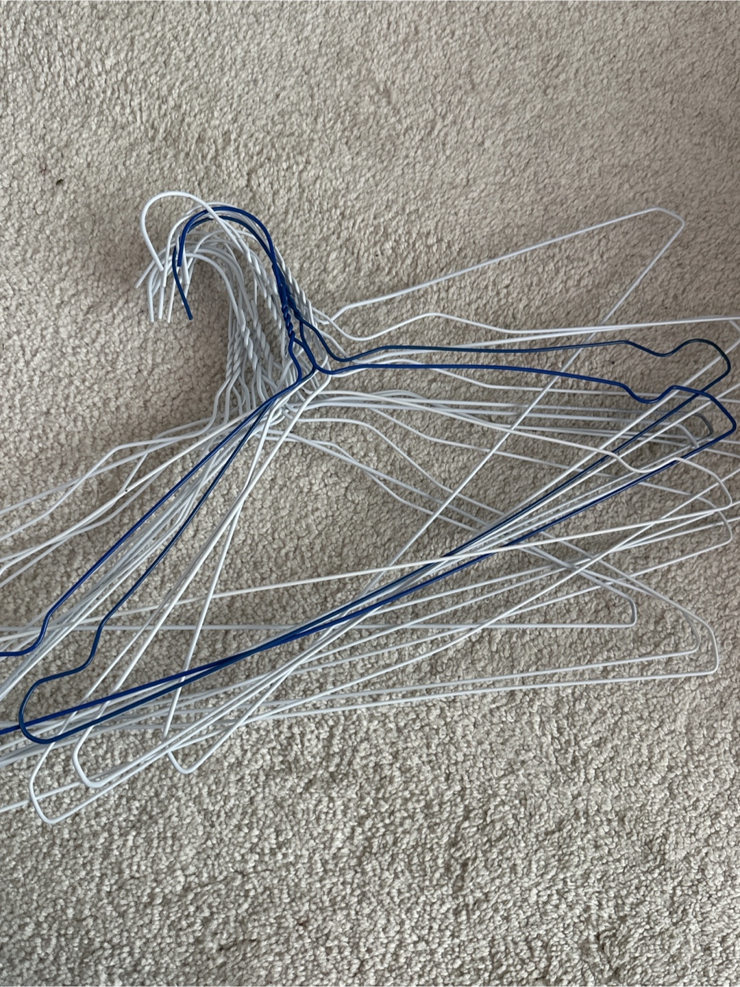 Clothes Hangers - White and Blue