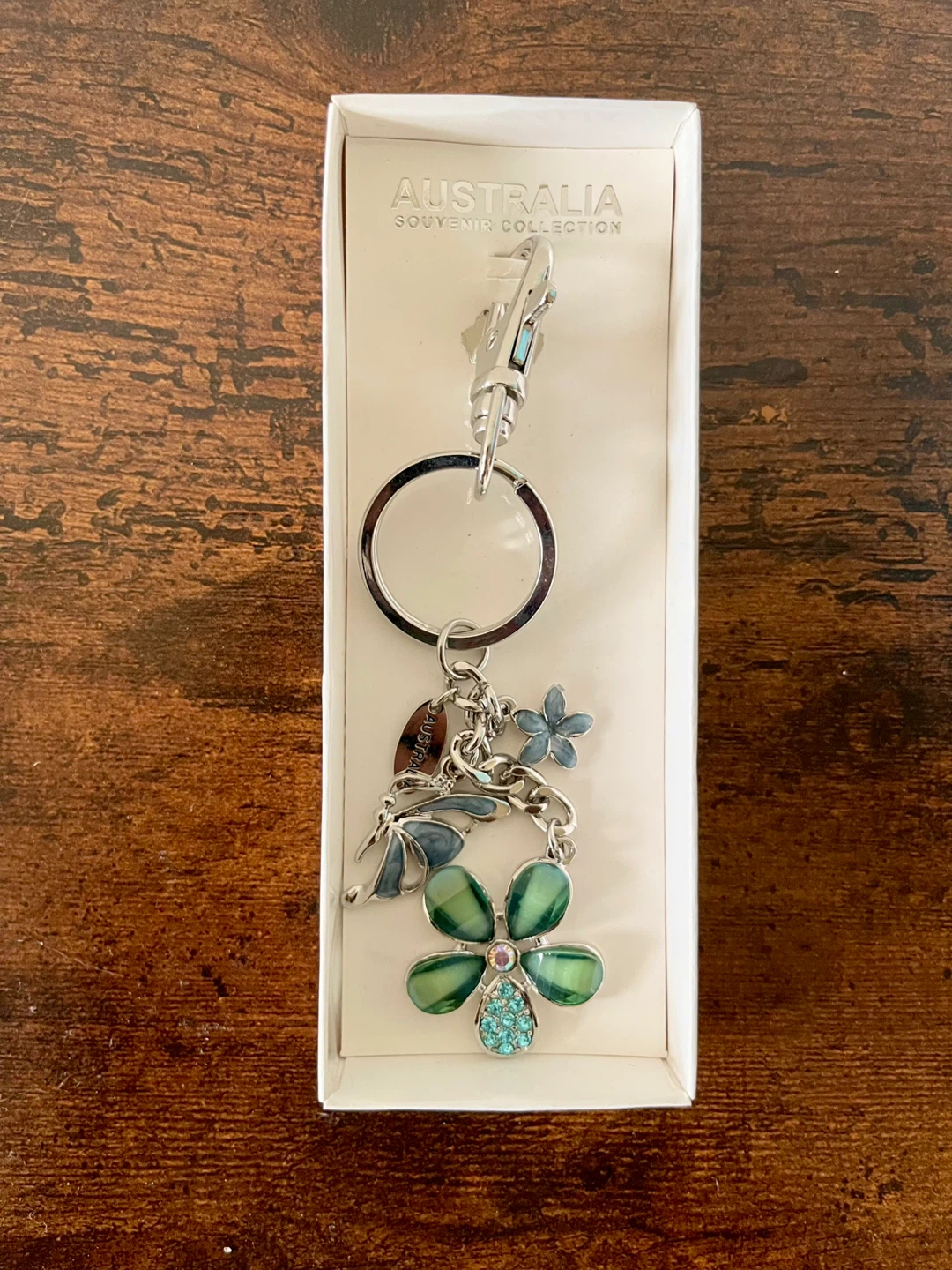 Butterfly and Flower Keychain