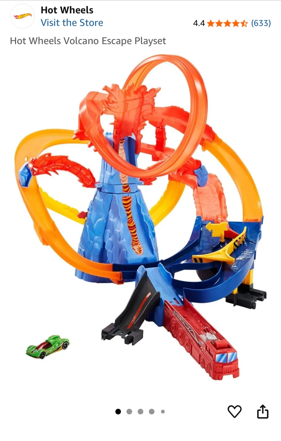 Hot Wheels Volcano Escape Playset - Motorized! image indicator(2)
