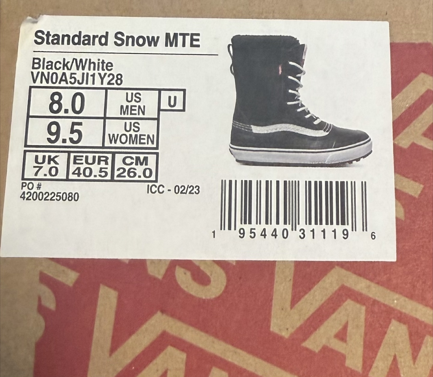 Vans Standard Snow MTE Boots - Men's US 8 - photo 3