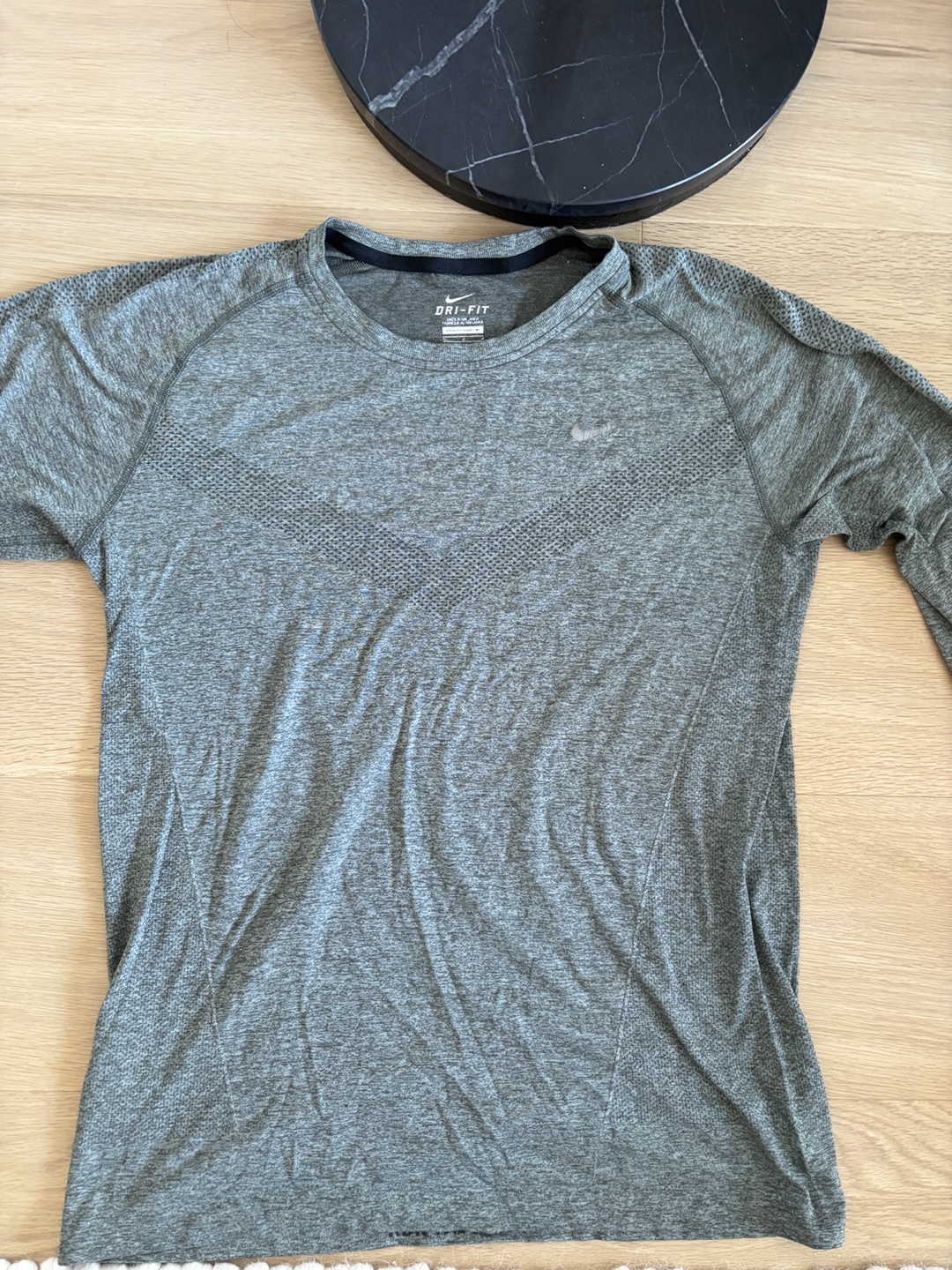 Nike Dri-FIT Gray Long Sleeve Shirt - Size M
