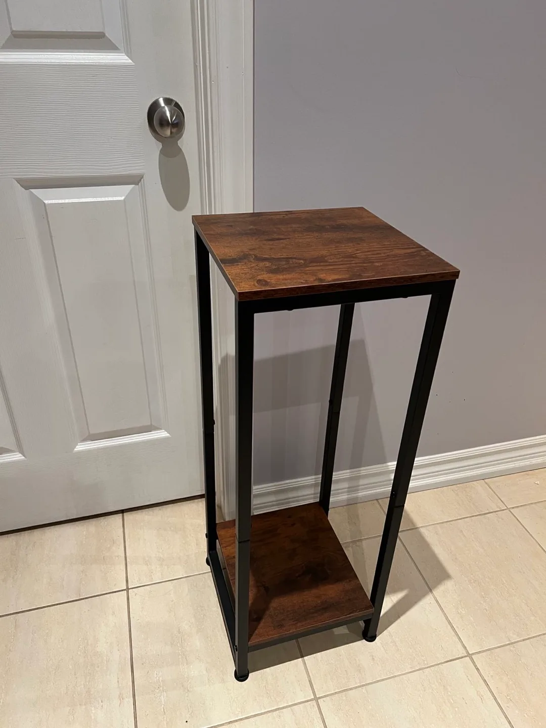 Side Table Plant Stand - Brown & Black thumbnail