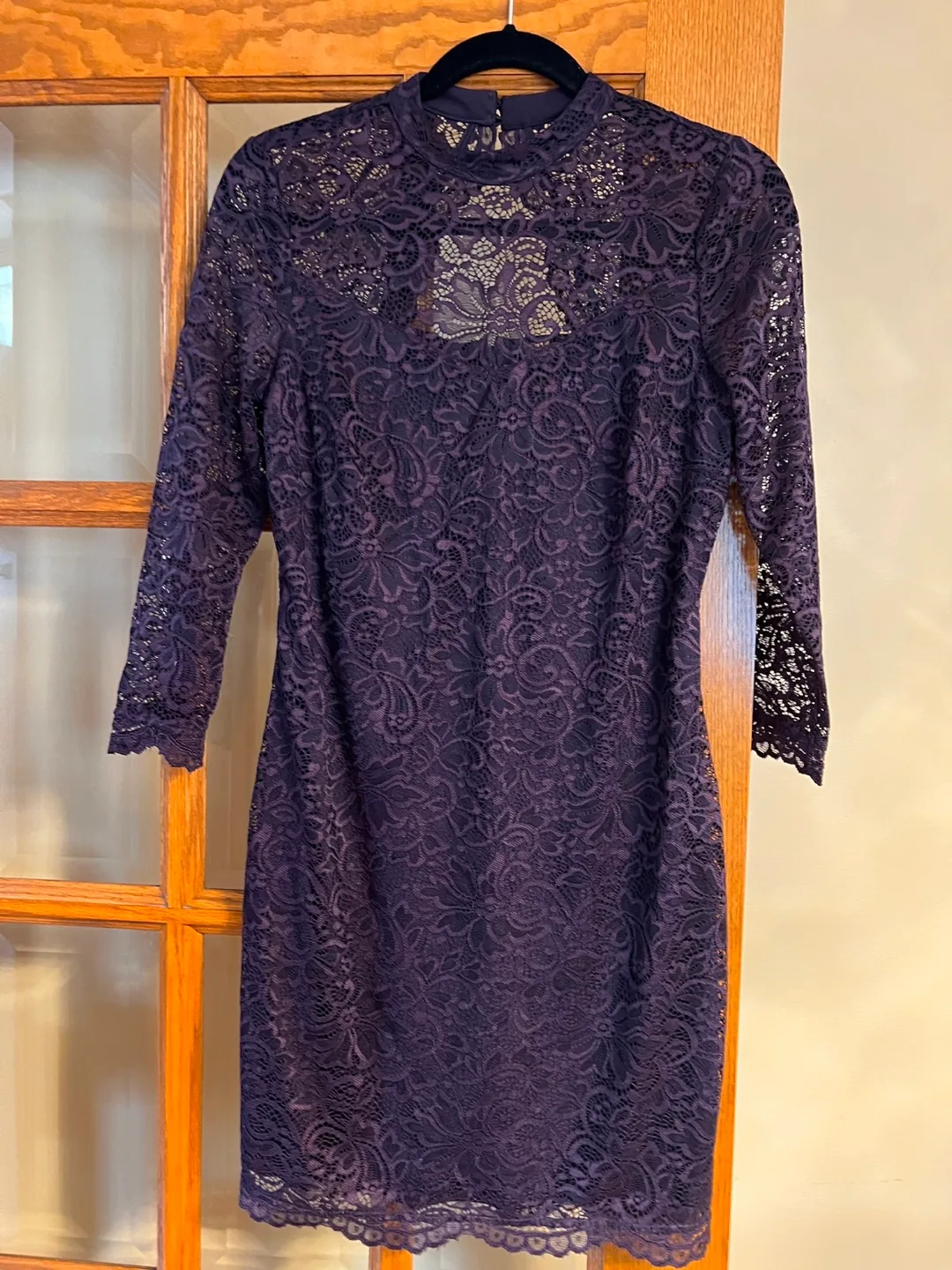Le Chateau Purple Lace Dress thumbnail