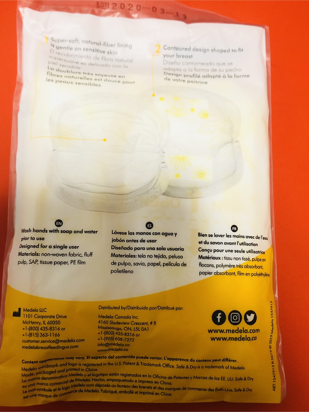 Medela Safe & Dry Disposable Nursing Pads - photo 2