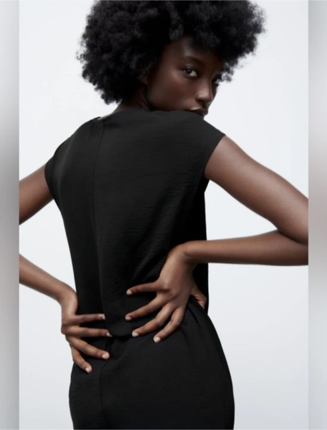 Zara Black Twist Knot Midi Dress image indicator(3)