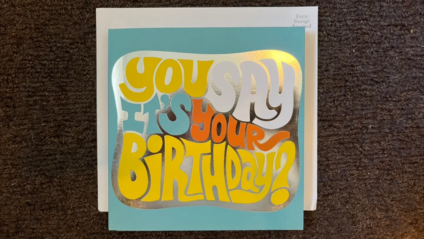American Greetings Beatles “Birthday” Vinyl Record Card thumbnail