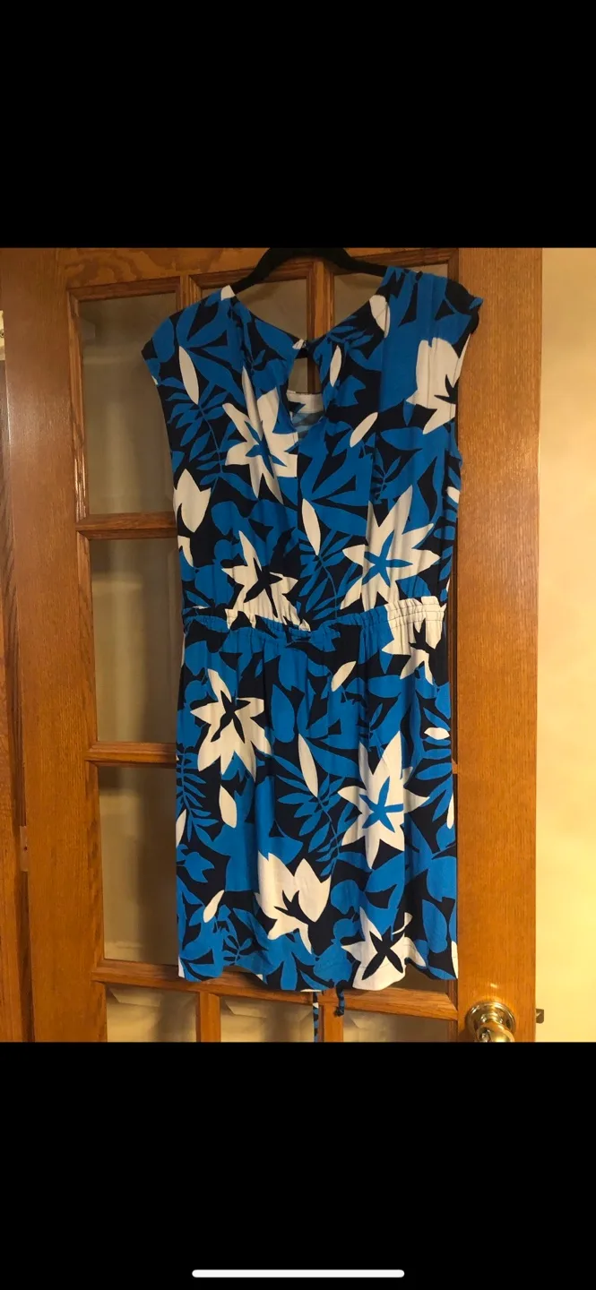 Blue & White Floral Dress thumbnail