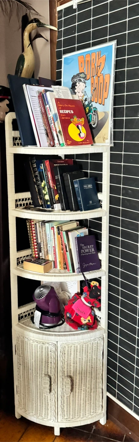 Wicker Corner Shelf Unit - photo 4