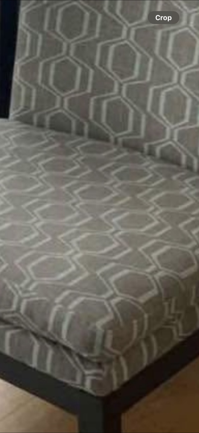 West Elm Upholstered Accent Chair - Gray Pattern - photo 3