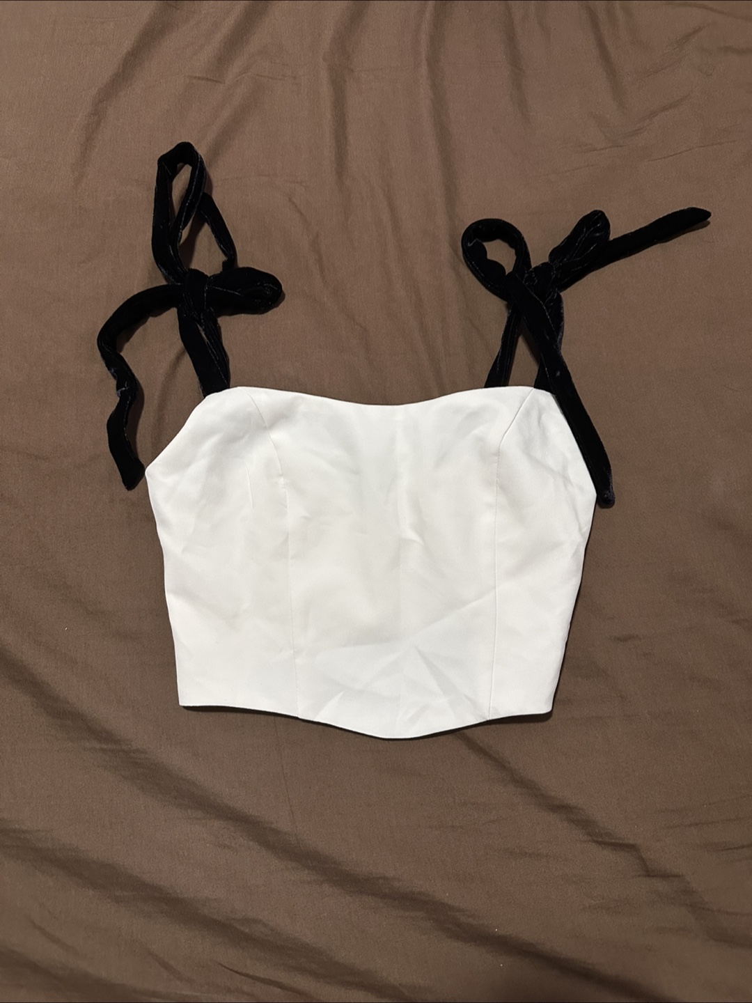 Dynamite Velvet Bow Ties Top | Size: XXS | Brand New