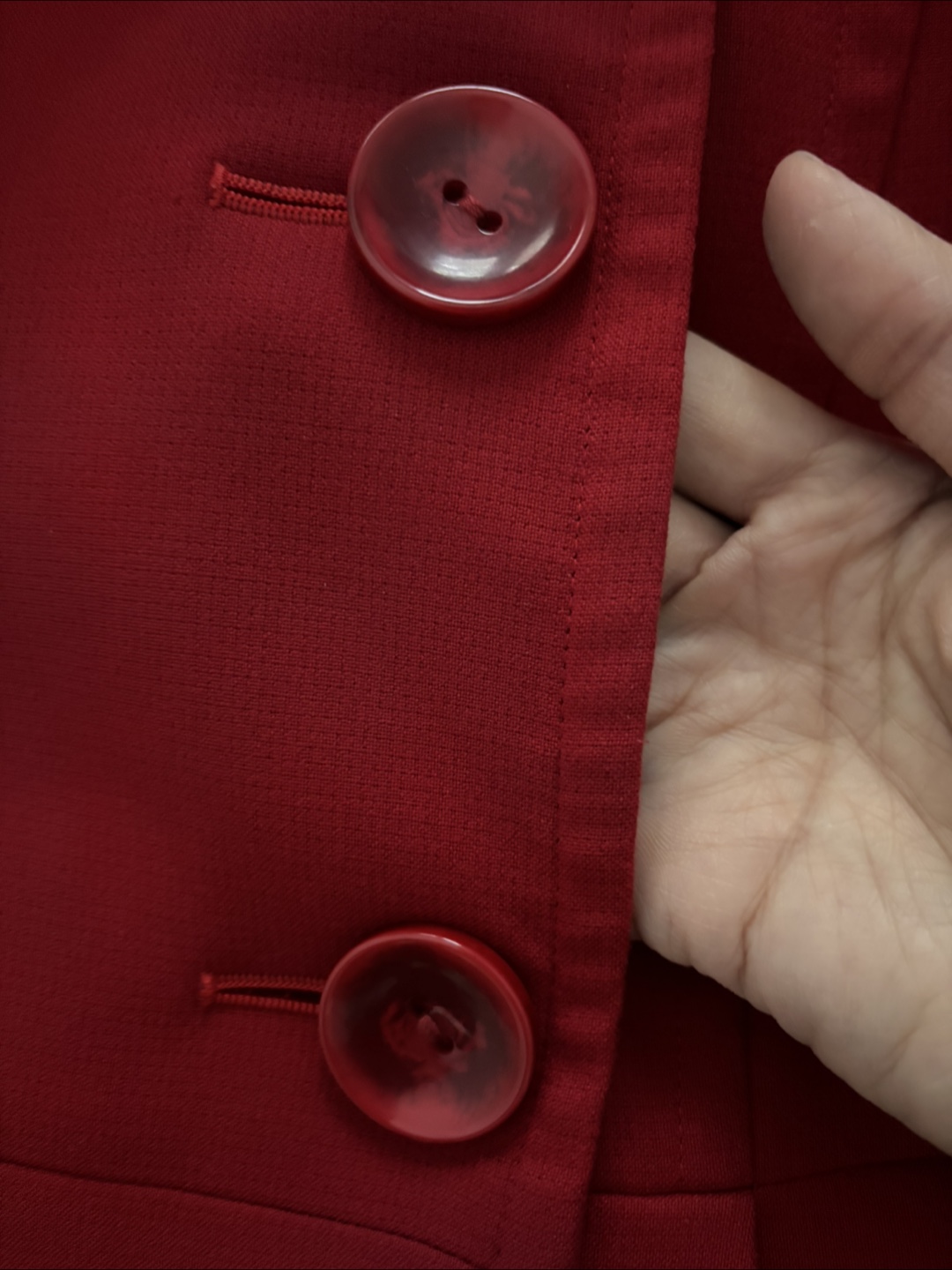 Red Button-Down Coat - photo 4