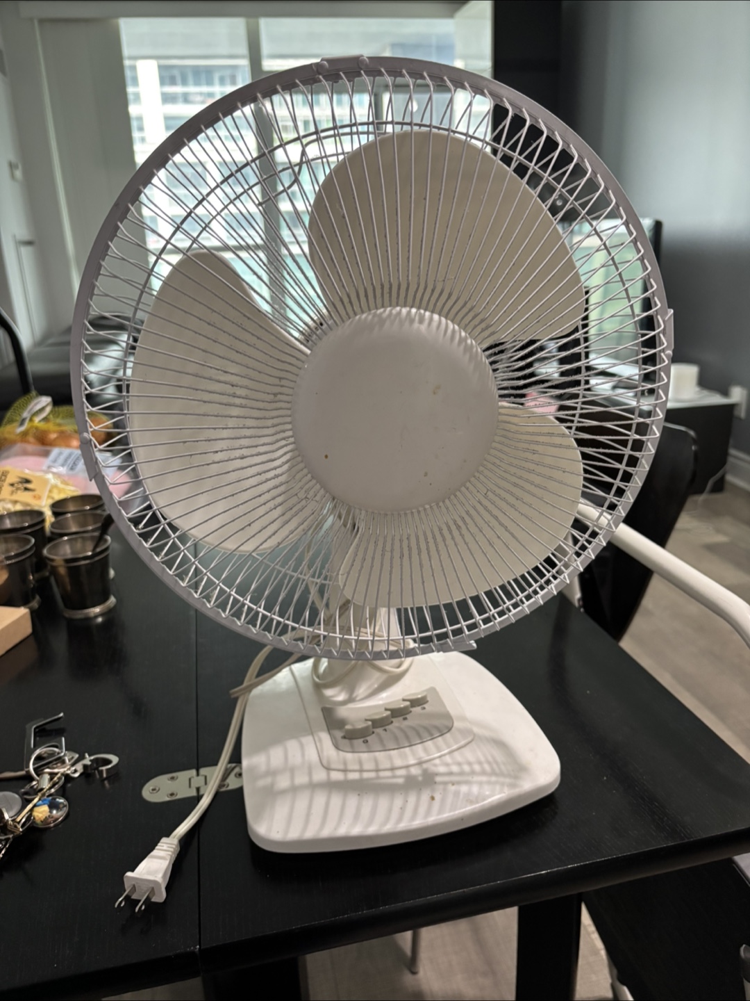 White Table Fan