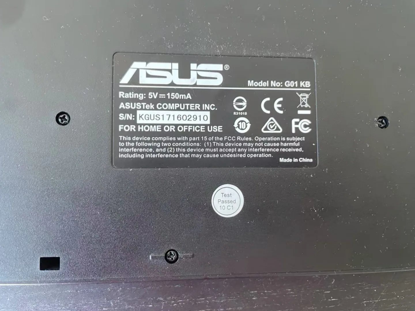 ASUS G01 KB Keyboard image indicator(2)