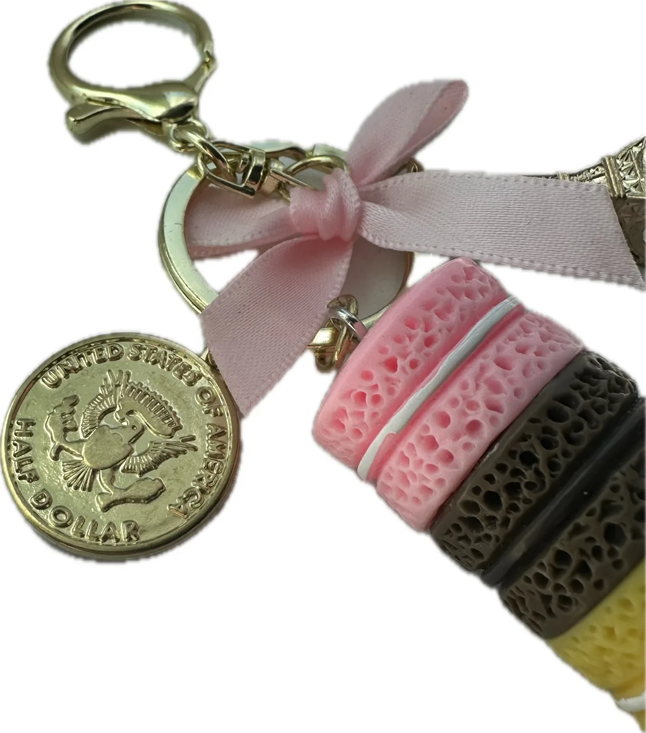 Cute Macaron Eiffel Tower Keychain image indicator(4)