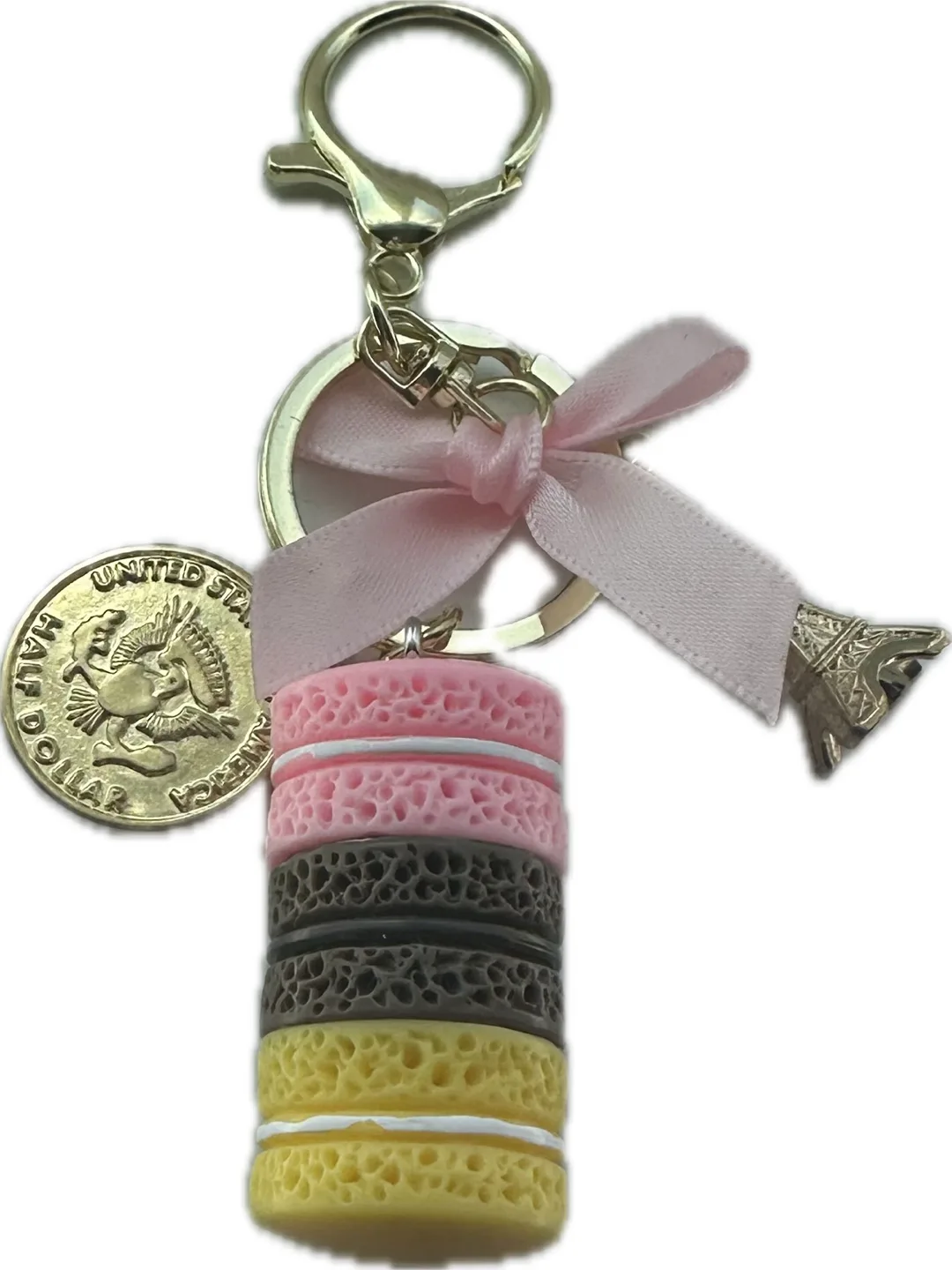 Cute Macaron Eiffel Tower Keychain image indicator(2)