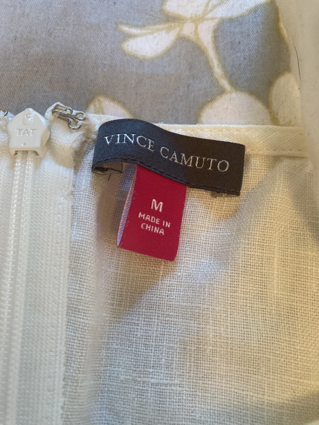 Vince Camuto White Linen Dress - Size M - photo 2