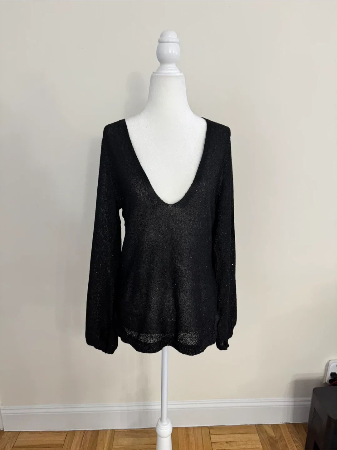 New With Tags! Donna Karan Deep-V Sweater | Size M image indicator(9)