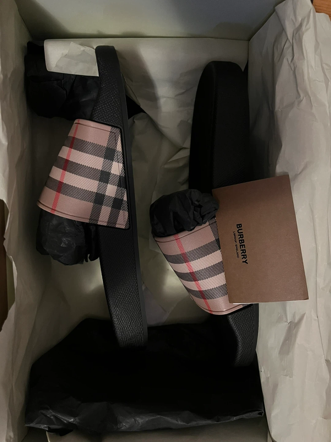 Woman Burberry Checkered Slides, Size 38 - photo 2