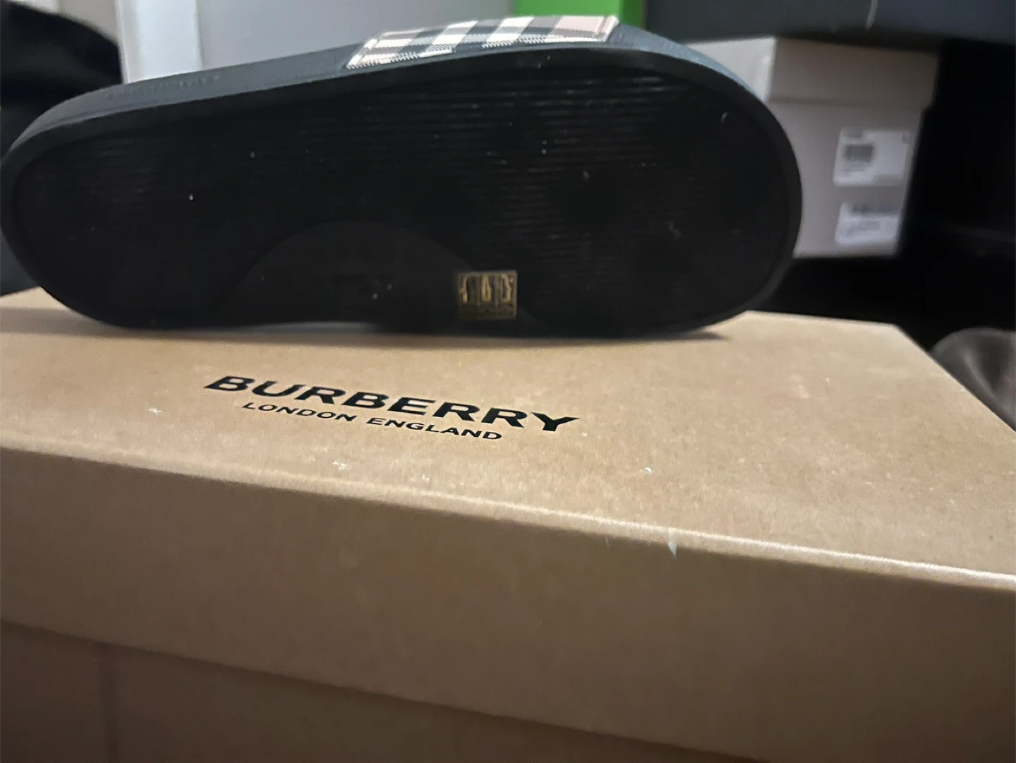 Woman Burberry Checkered Slides, Size 38 - photo 5