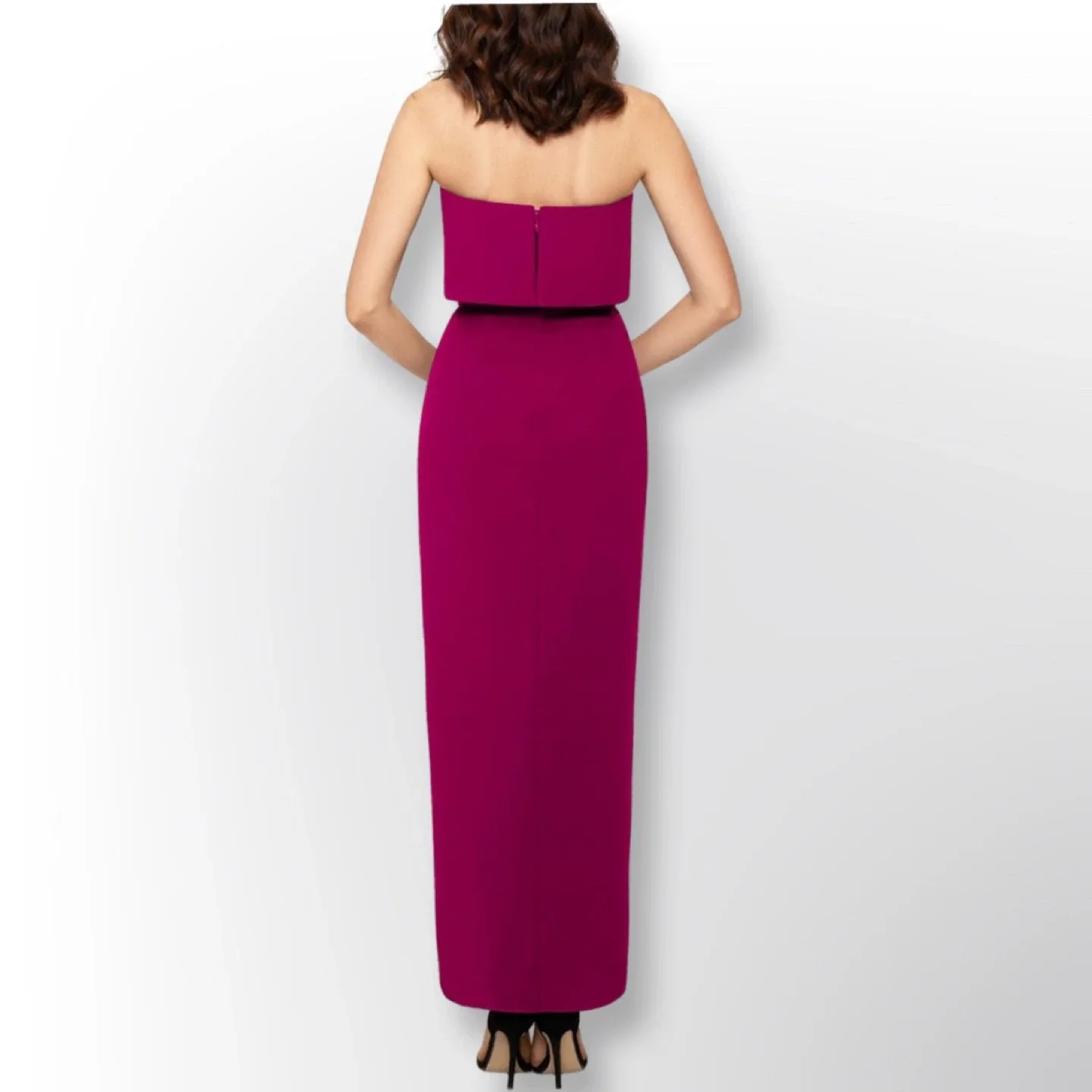 New With Tags! Xscape Tulip-Skirt Gown, Magenta | Size 10 image indicator(2)