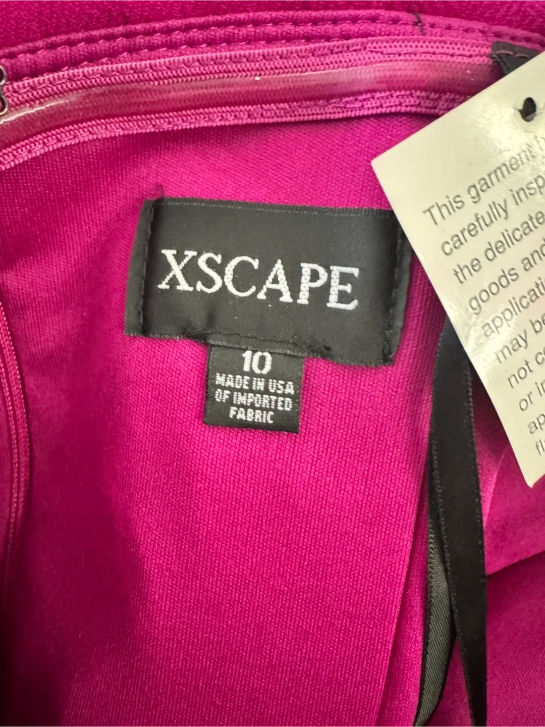 New With Tags! Xscape Tulip-Skirt Gown, Magenta | Size 10 image indicator(8)