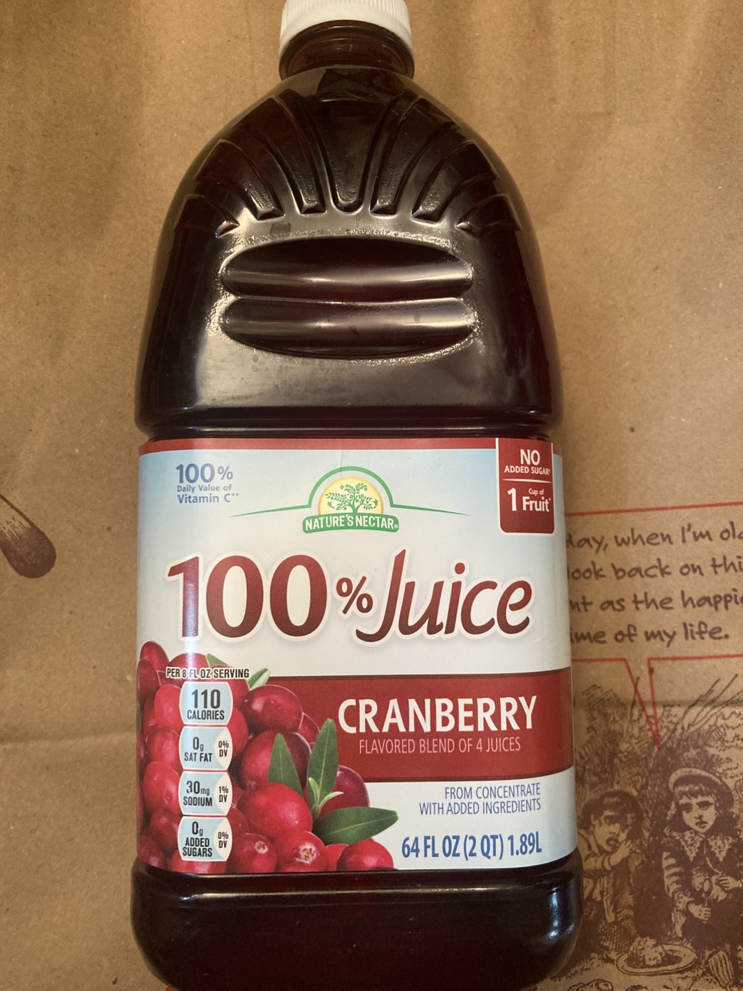 Nature's Nectar Cranberry Juice 64 fl oz