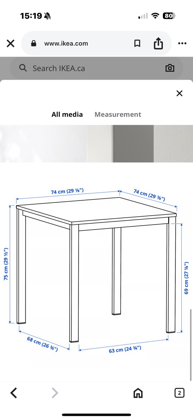 IKEA White Dining Table - 29x29" - photo 5