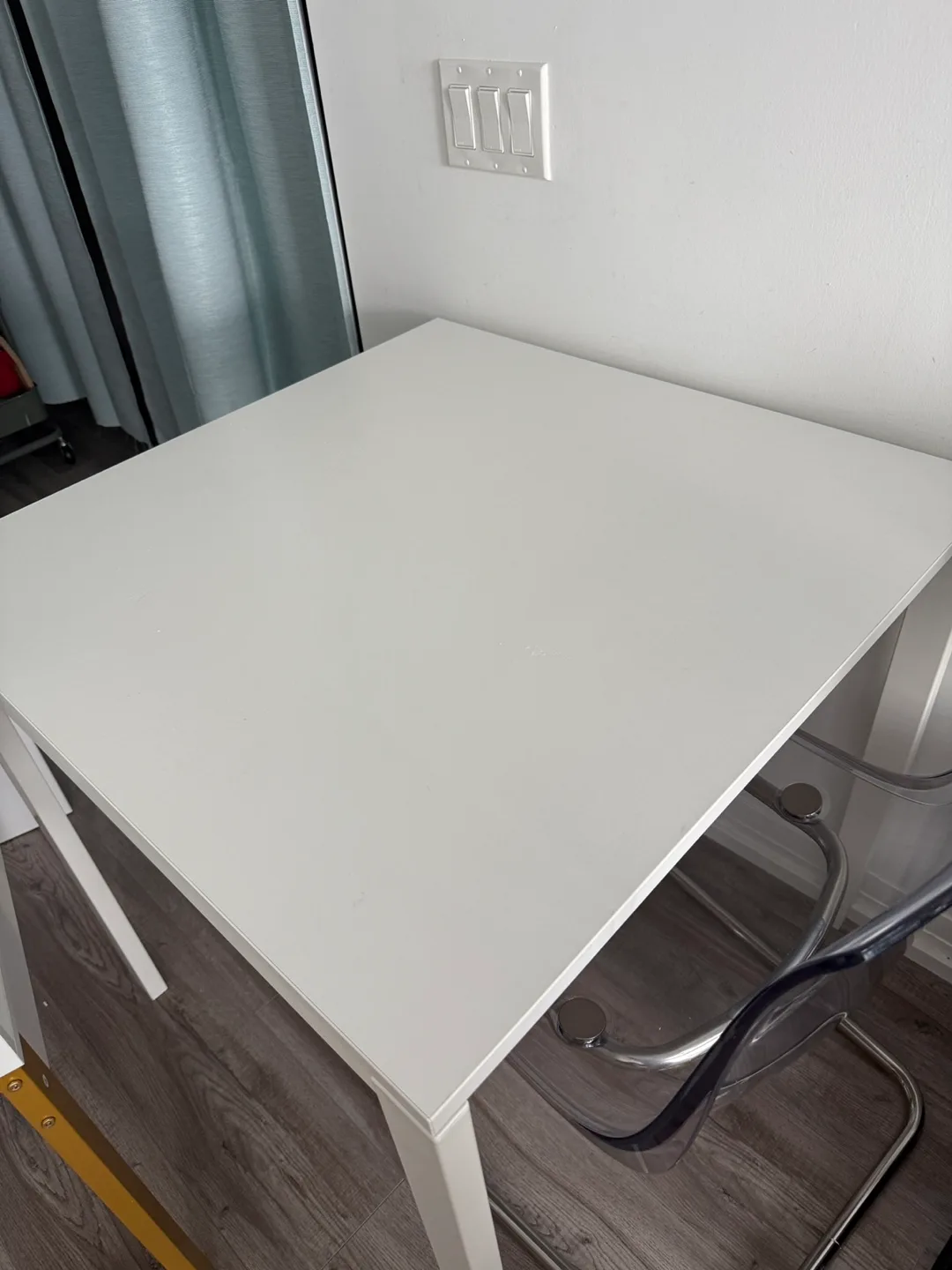 IKEA White Dining Table - 29x29" image indicator(3)