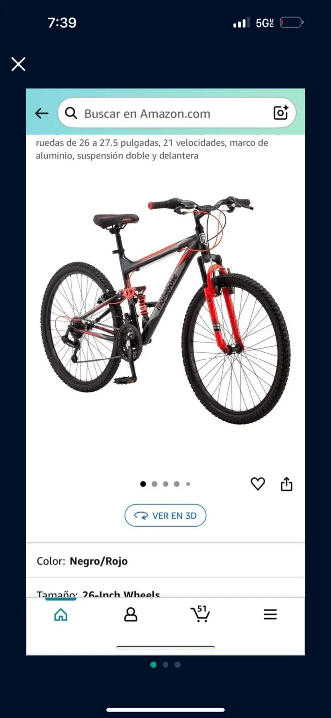 Mongoose 26-Inch Mountain Bike - Black/Red image indicator(2)