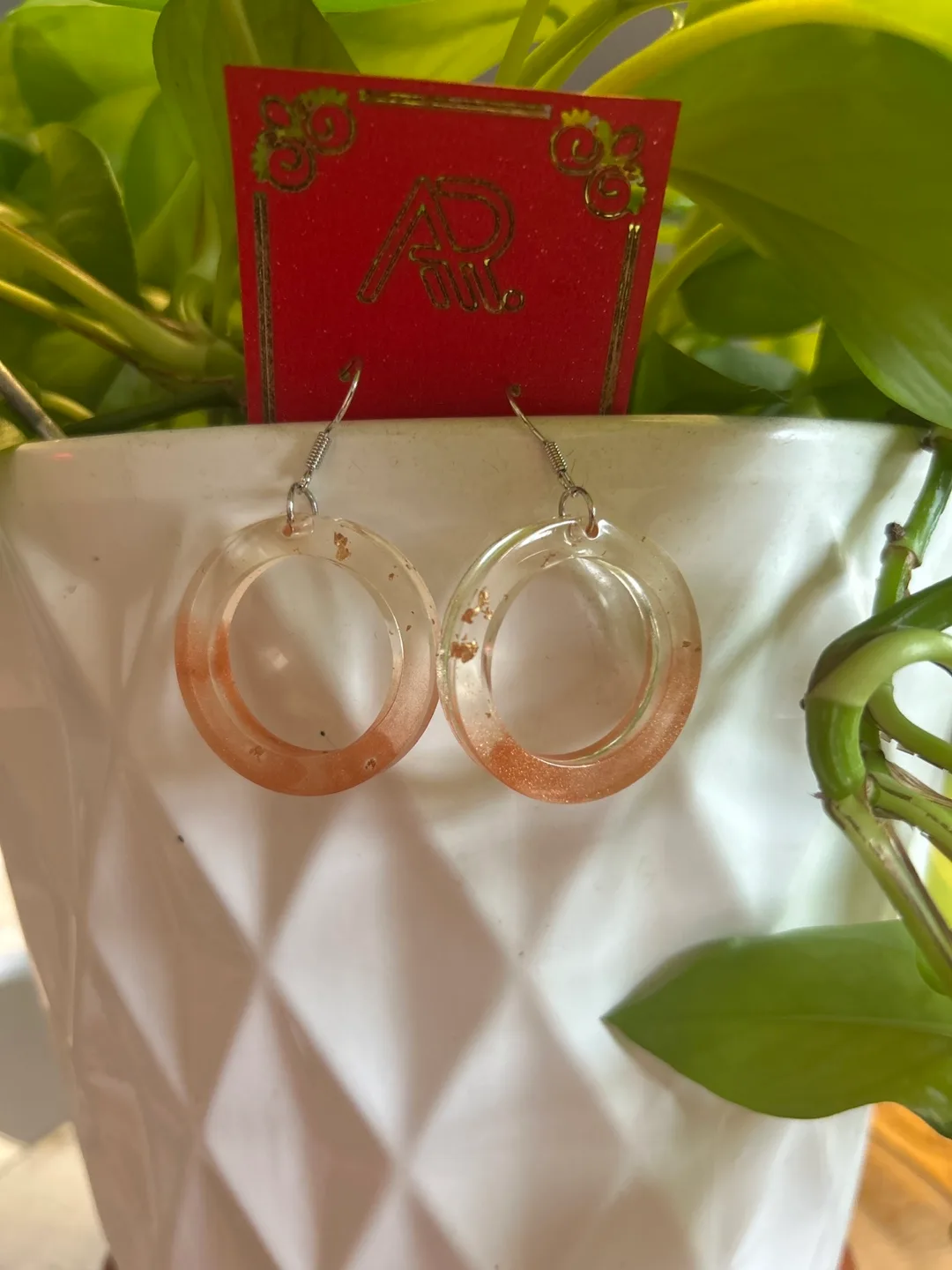 Handmade Circle Drop Earrings
