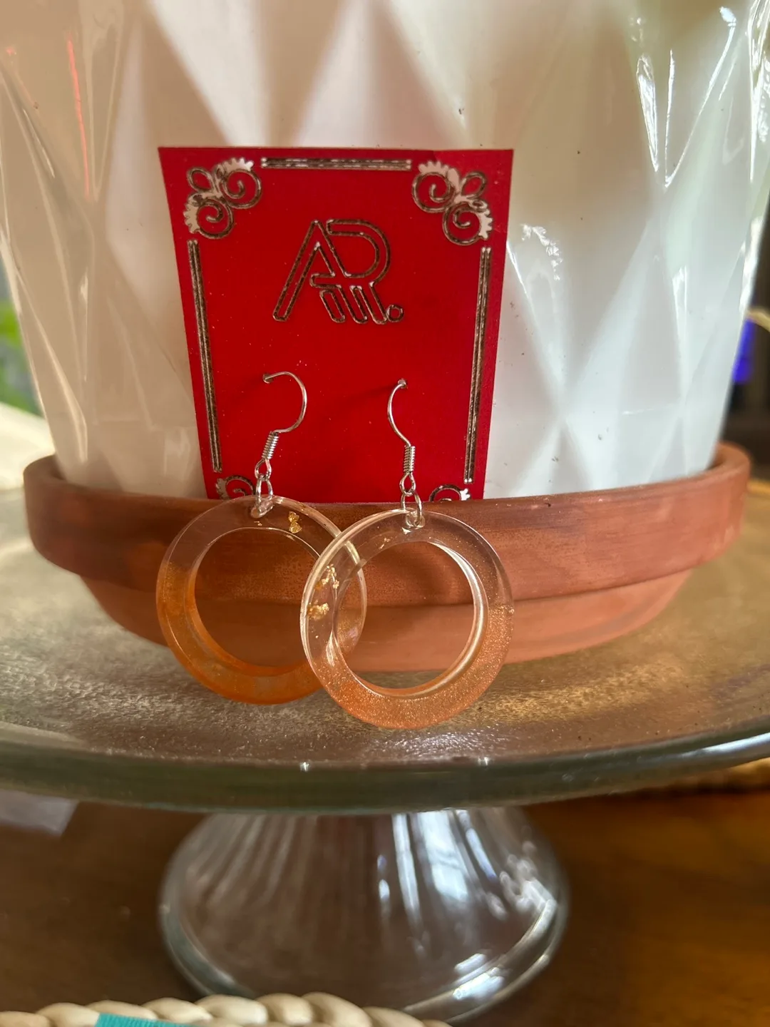 Handmade Circle Drop Earrings image indicator(2)