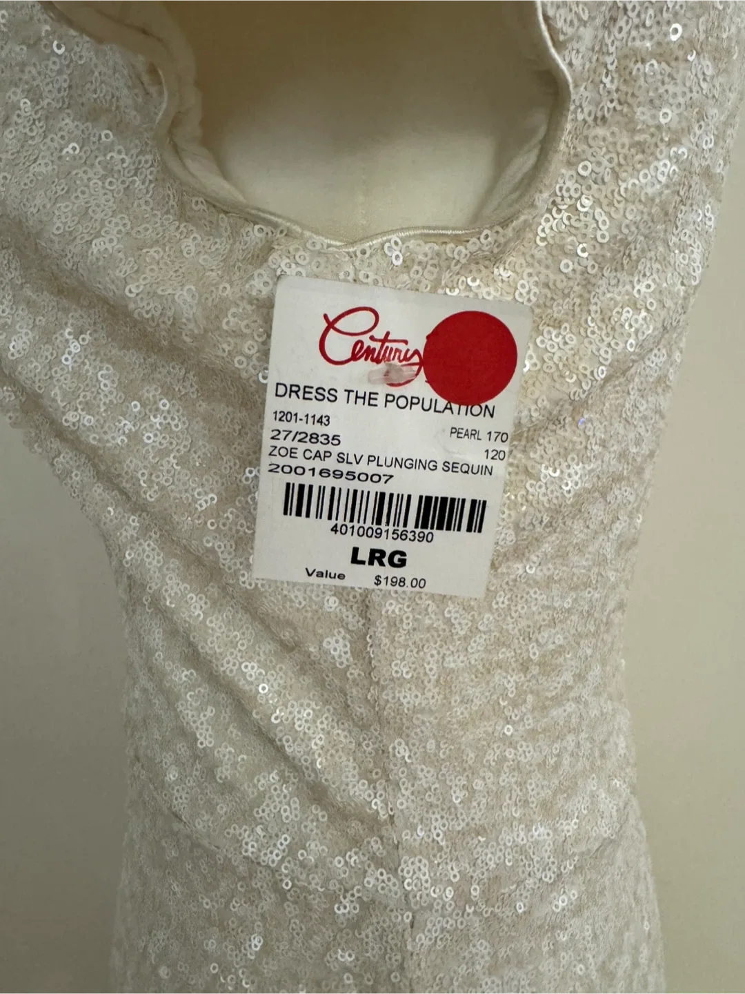 New With Tags! Sequin Plunging V Dress | Size L image indicator(8)