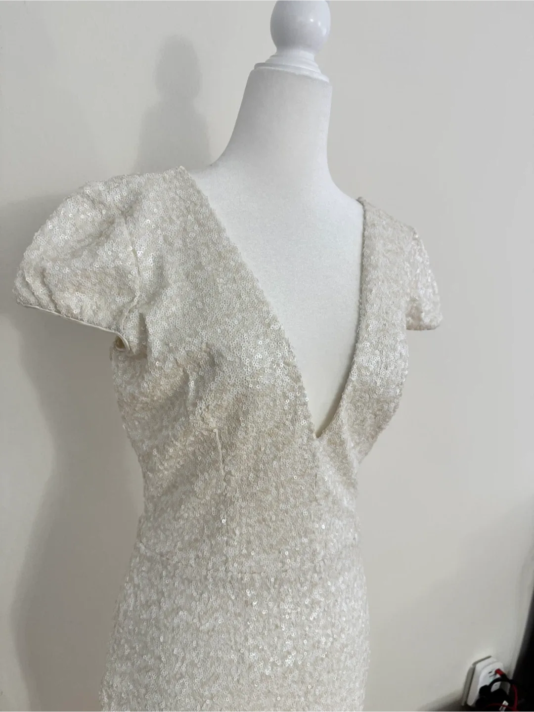 New With Tags! Sequin Plunging V Dress | Size L image indicator(10)