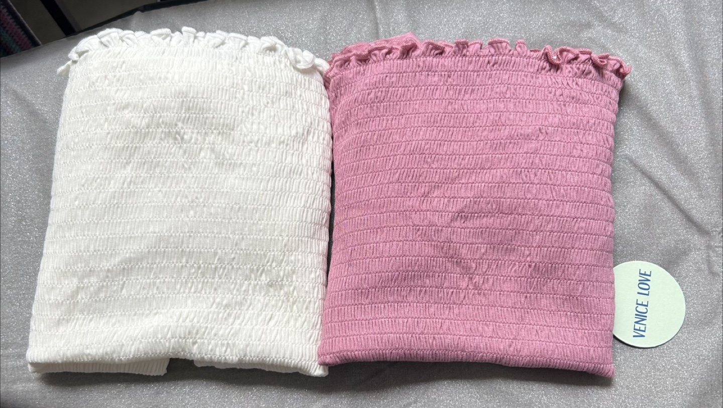 Venice Love Smocked Top - Pink and White - photo 3
