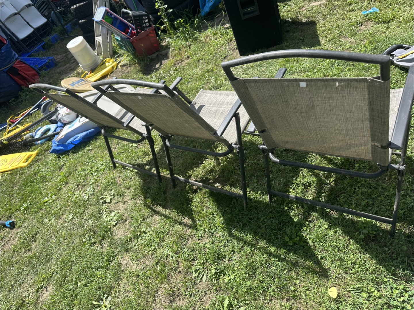 Set of 3 Outdoor Patio Chairs - photo 3