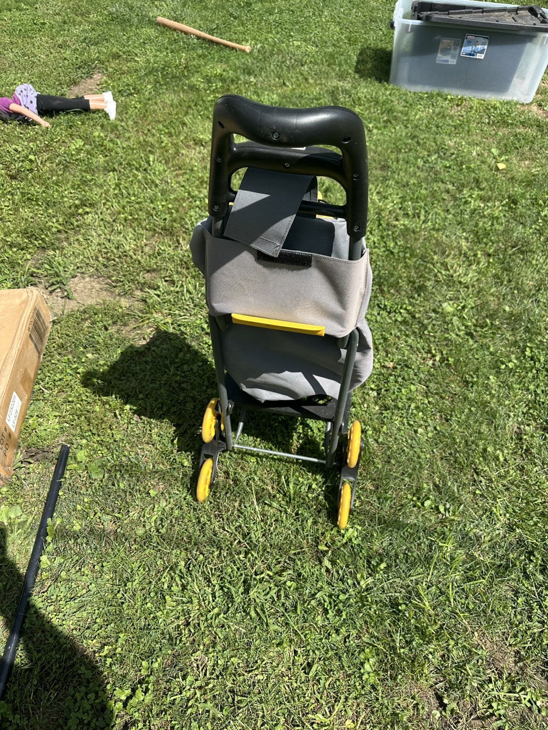 EasyWheeler Rolling Shopping Cart Gray/Yellow - photo 3