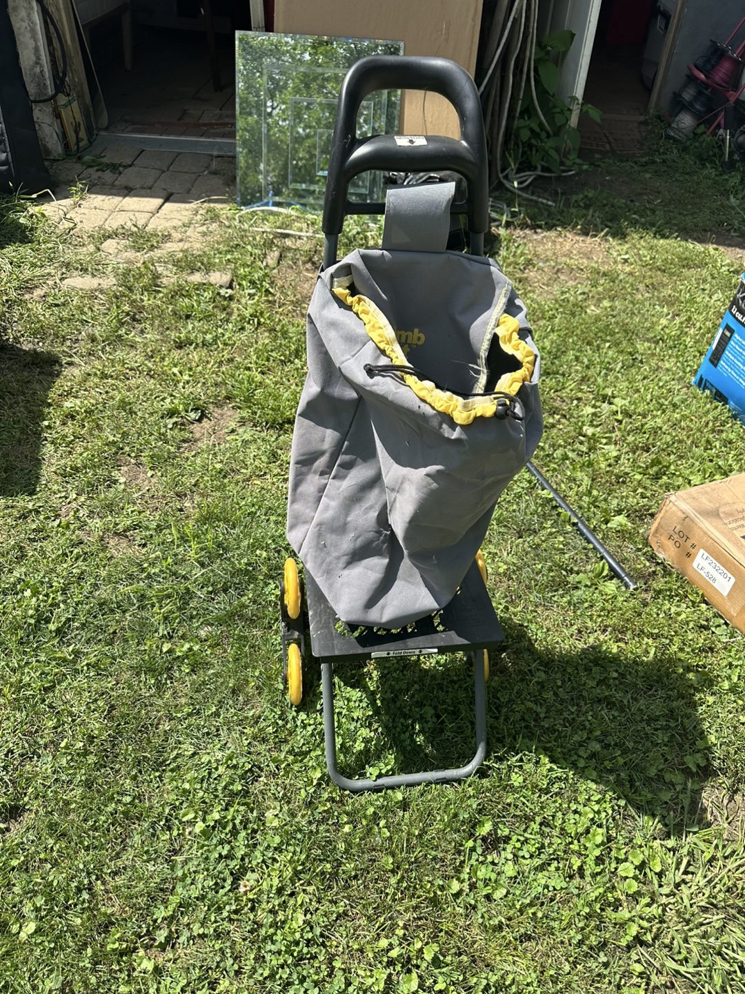 EasyWheeler Rolling Shopping Cart Gray/Yellow