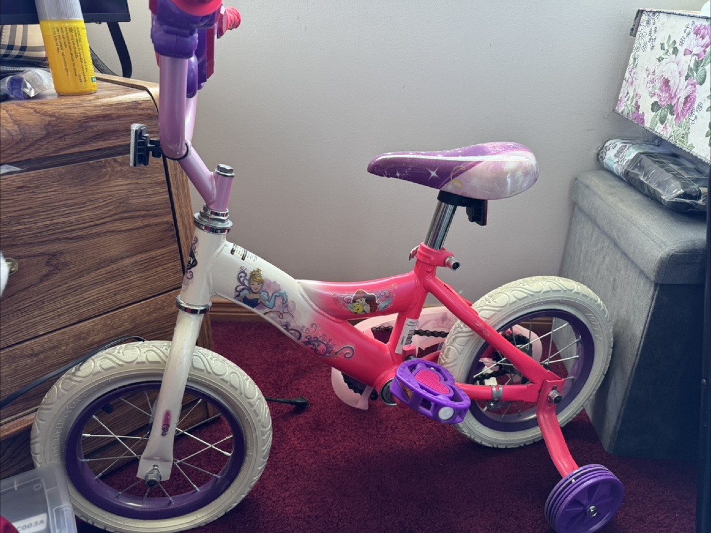 Disney Princess 12 inch Kids Bike - Pink & Purple