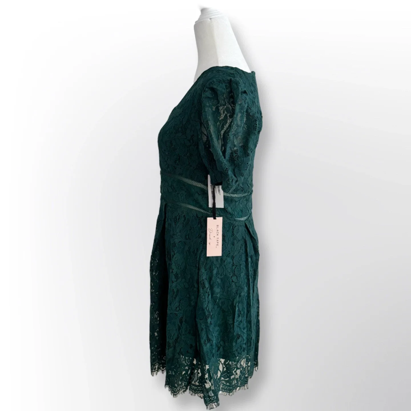 New With Tags! Black Tape Green Lace Dress | Size M image indicator(6)