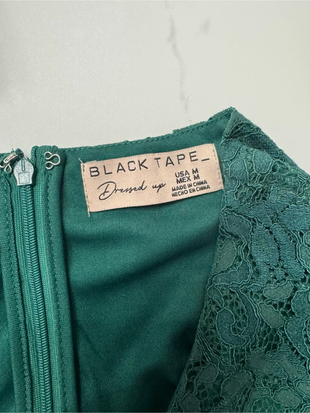 New With Tags! Black Tape Green Lace Dress | Size M image indicator(7)