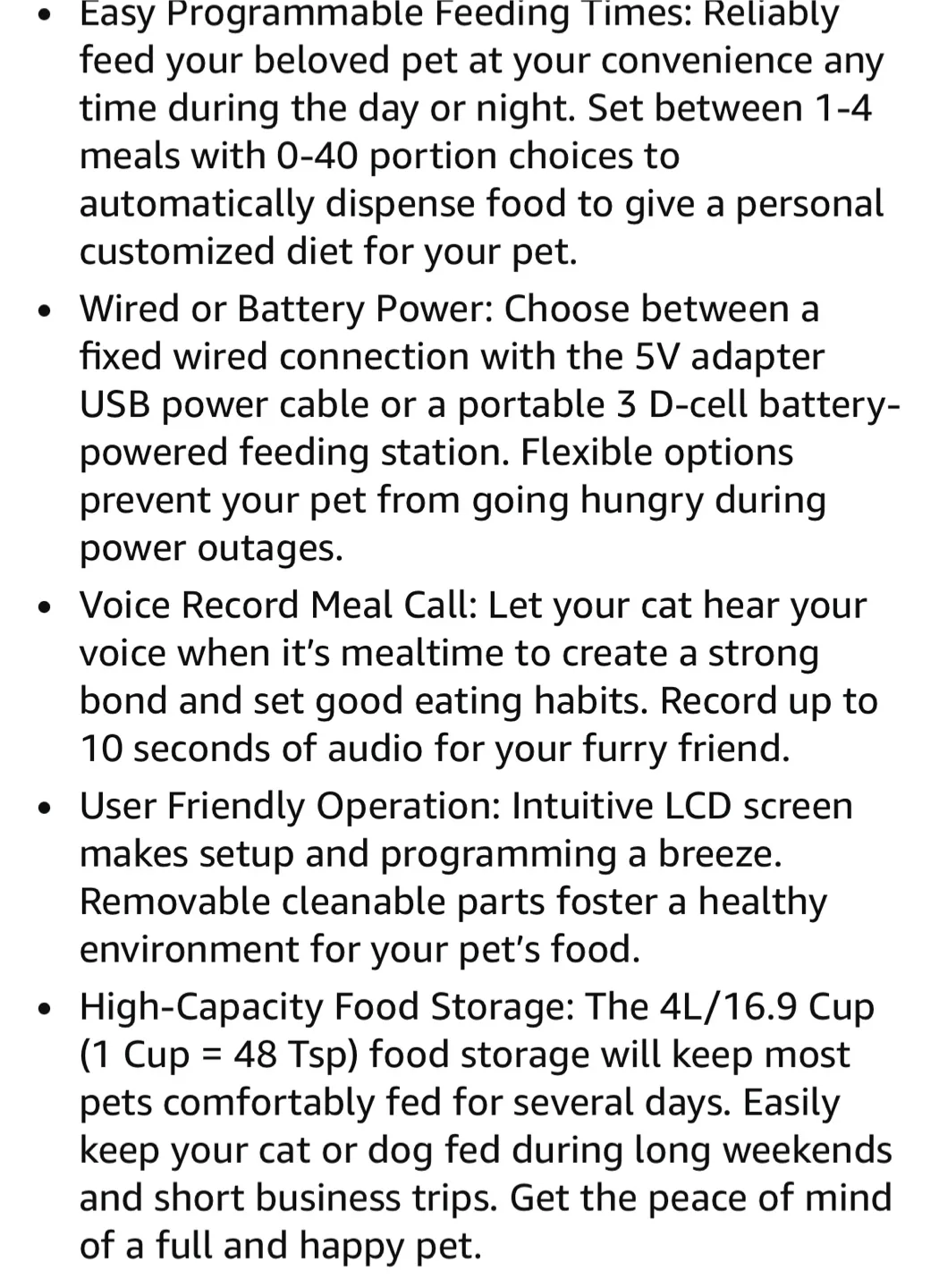 Voluas Automatic Pet Feeder for Cats/Dogs image indicator(3)