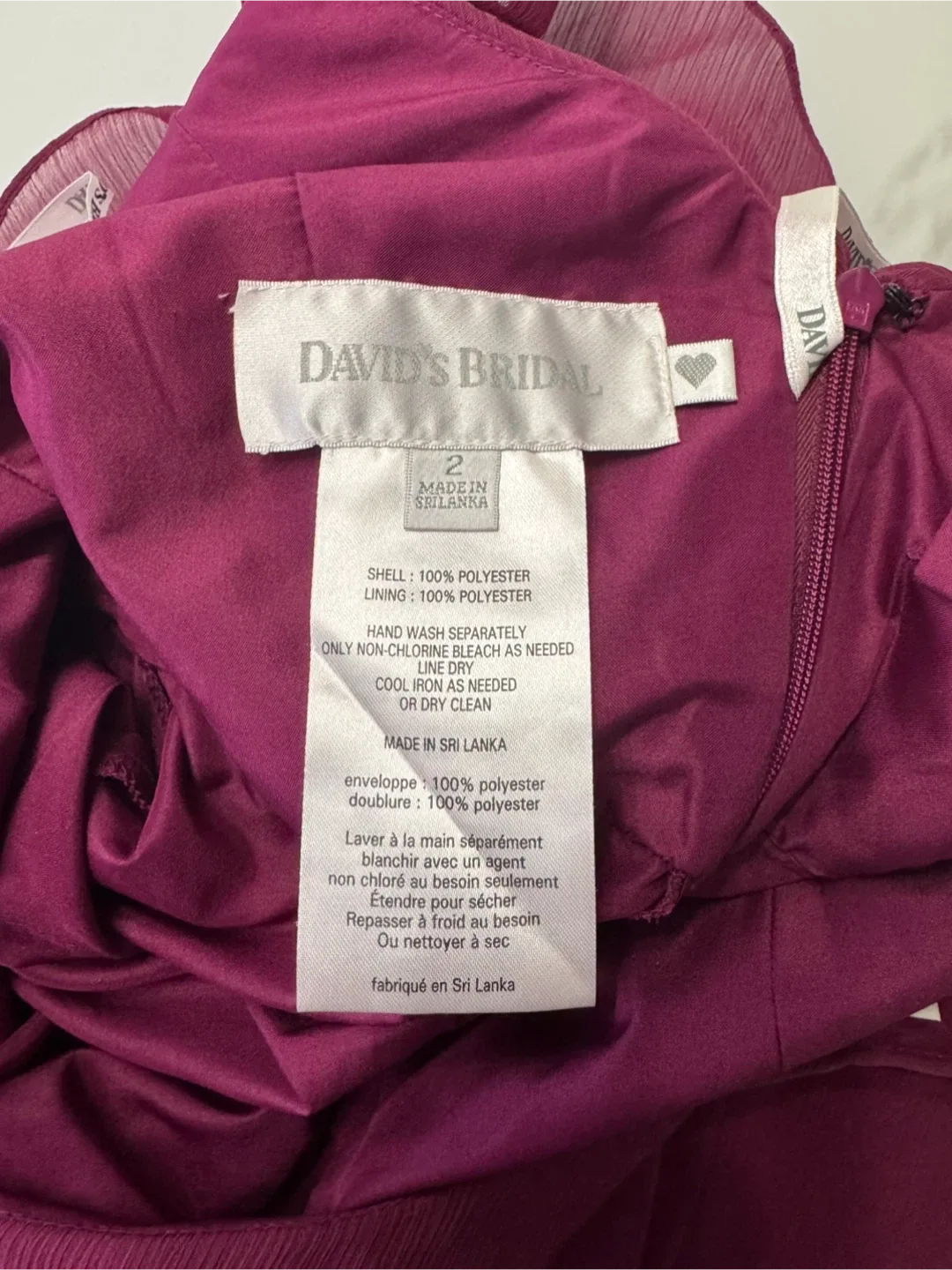 New With Tags! David’s Bridal Ruffle Detailing | Size 2 image indicator(6)