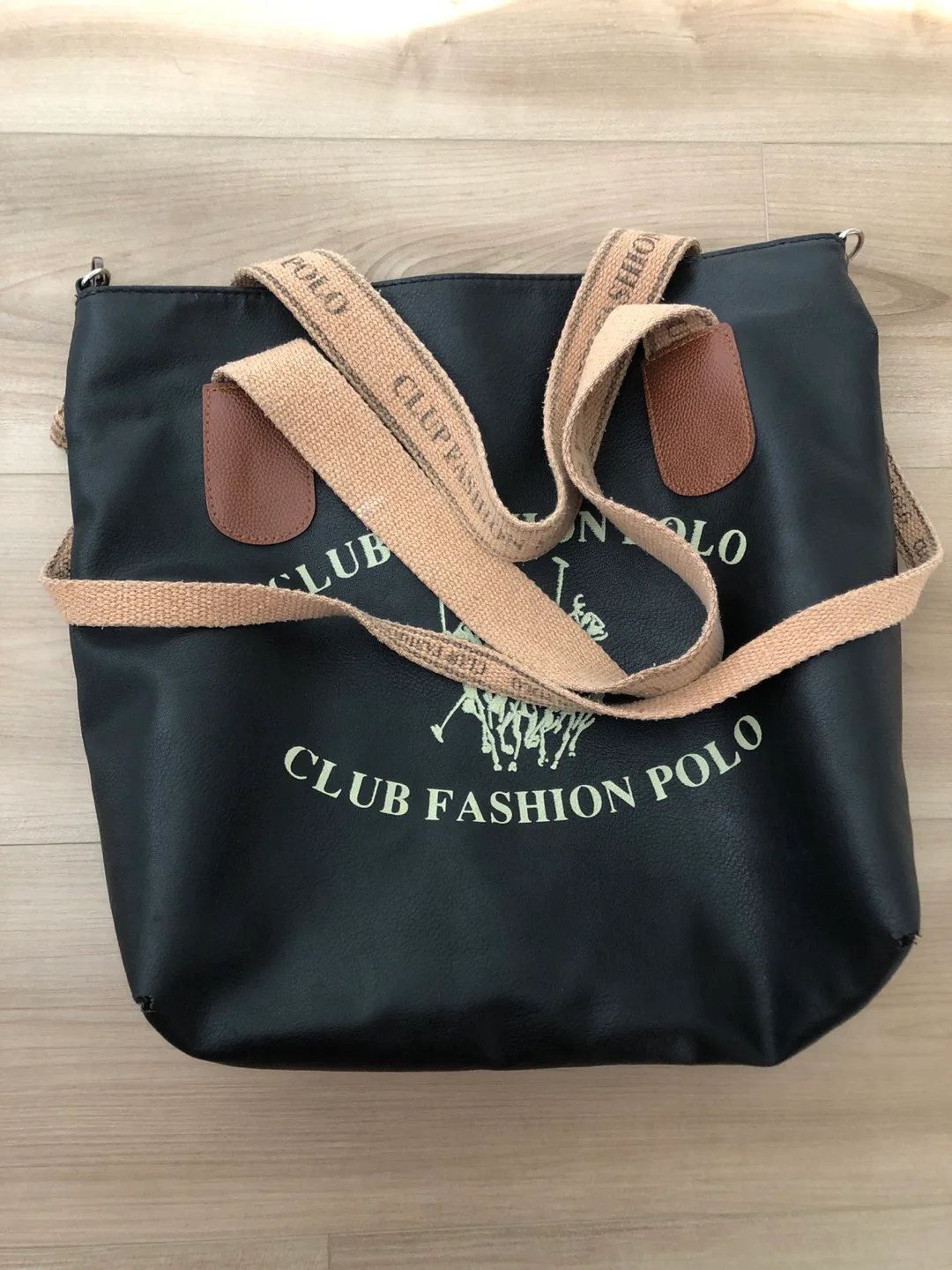 Club Fashion Polo Black Tote Bag