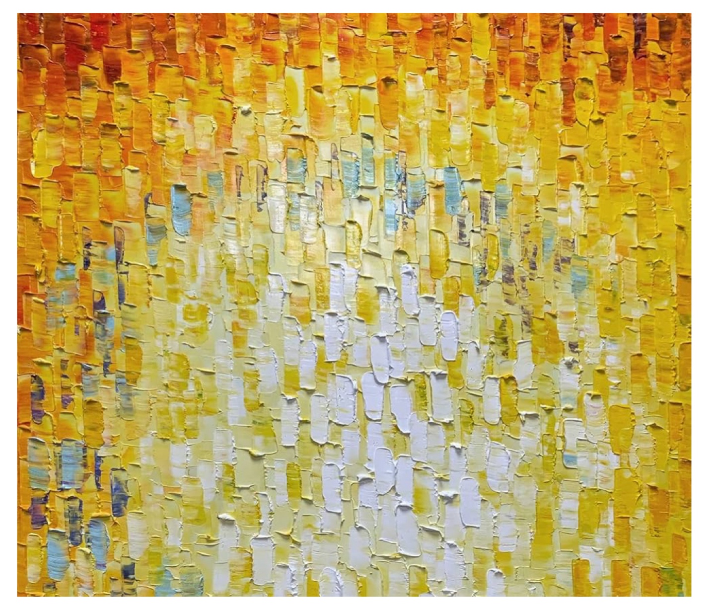 3-Panel Abstract Oil Painting - 36x72 inches - photo 4
