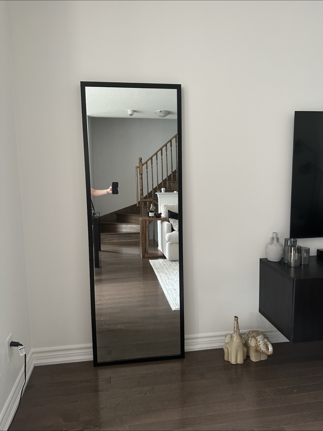 Full Length Black Frame Mirror